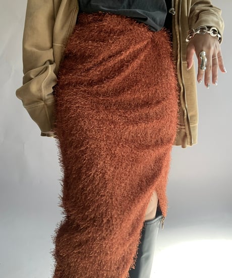 【USED】 Dead Stock COU COO Pile Long Skirt / 241124-011