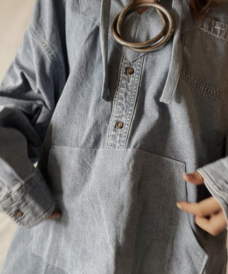 【RE;CIRCLE】 Remake Denim Mexican Parker⑤/210906-016