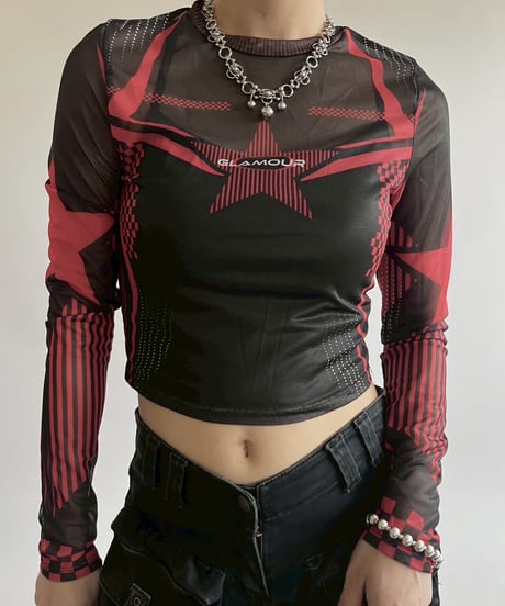 【USED】 GLAMOUR Sheer Top / 250526-018