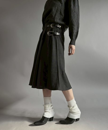 【RE;CIRCLE】 RE Suit Pleats Wrap Skirt/ 260108-010