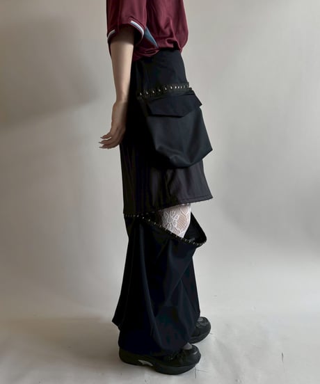 【RE;CIRCLE】 RE Suit Asymmetry Long Skirt/ 250717-019