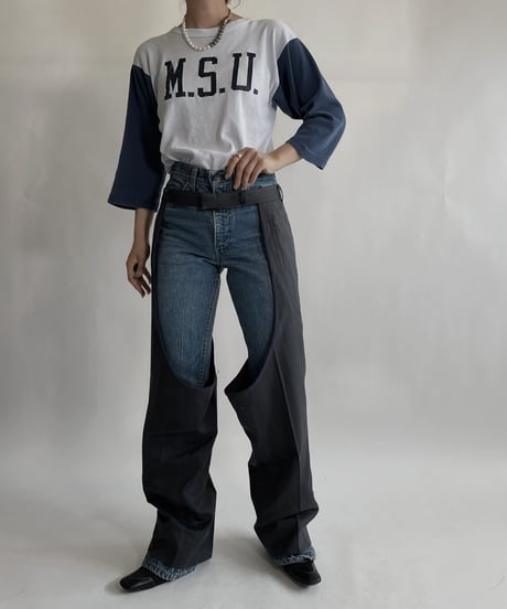 【USED】 70’s Champion 3/4 sleeved T-shirt "M.S.U." / 220625-013