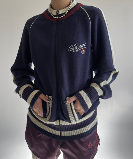 【USED】 Knit Zip Up Top /250104-032