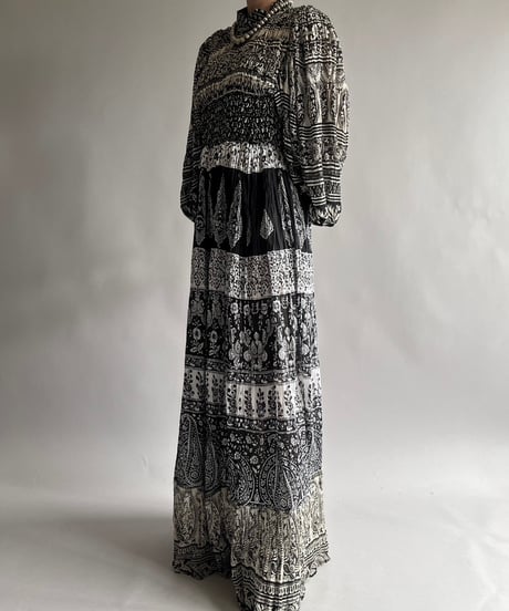 【RE;CIRCLE】 RE Indian Cotton Balloon Sleeved One-piece / 240912-008