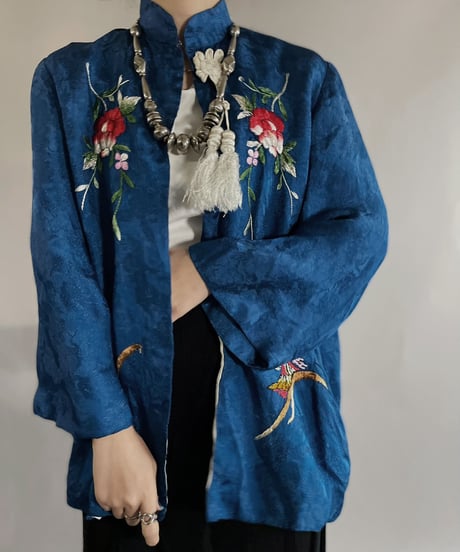 【USED】 Embroidery Jacket Blue / 230102-029