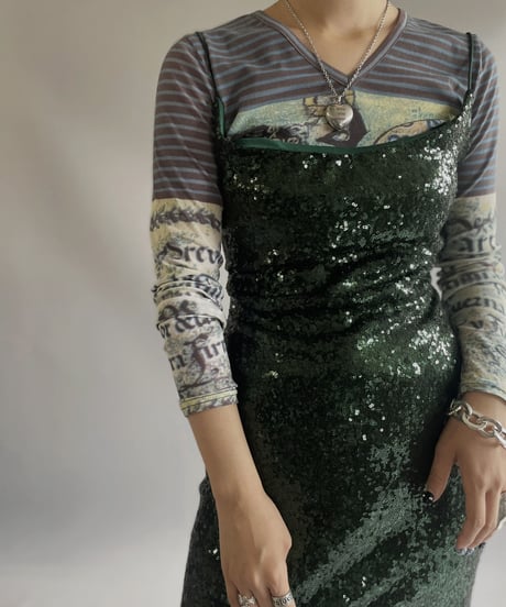 【USED】Spangle Camisole Top / 231009-006