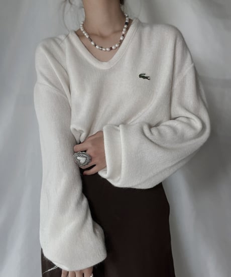 【USED】   LACOSTE Knit Top③/211126-009