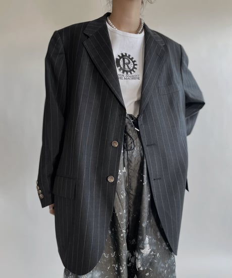 【USED】 Ralph Lauren Stripes Tailored Jacket / 220514-019