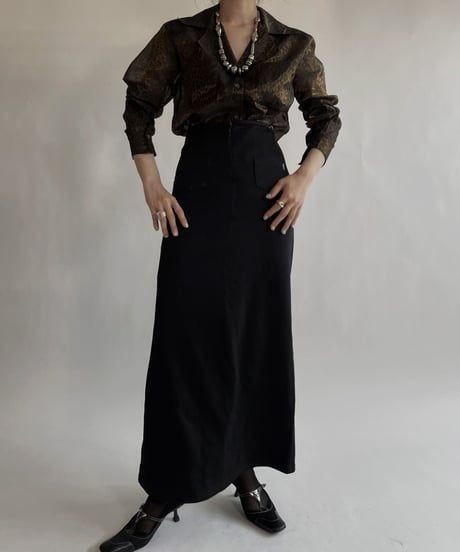 【USED】 Long Sleeved See-through Leopard Shirt / 220528-013