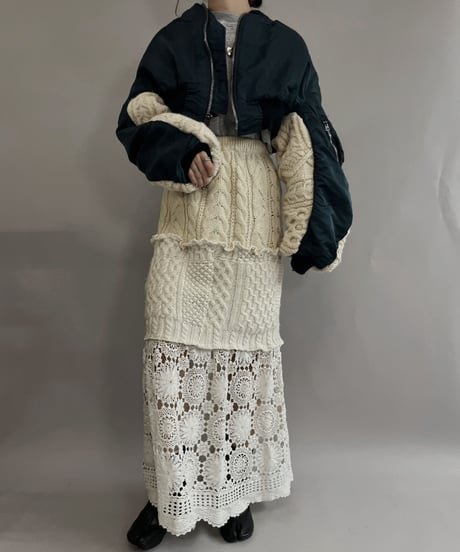 【RE;CIRCLE】 RE Short MA-1 Alan Docking Jacket Navy / 230112-028