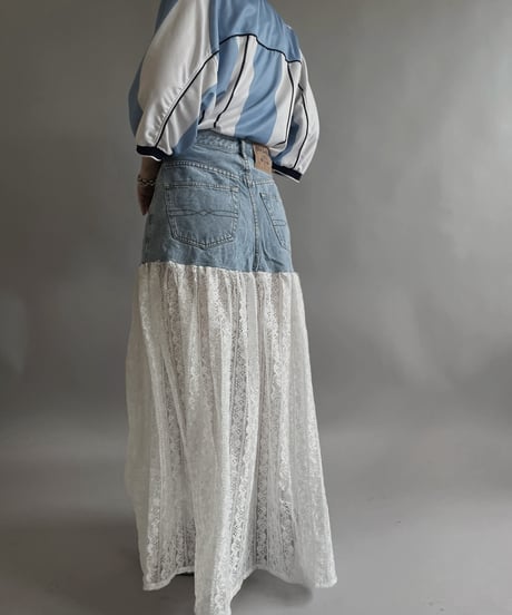 【RE;CIRCLE】 RE Denim Lace Switching Skirt / 240509-014