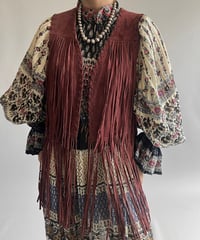 【USED 】Pig Skin Fringe Vest /240912-003