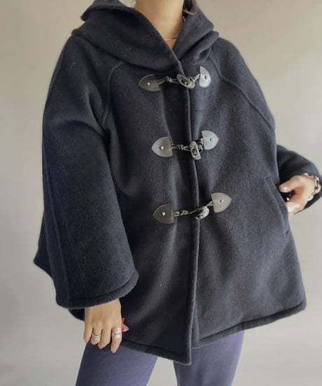 【USED】 Made in Italy Duffle Poncho Coat/240127-026