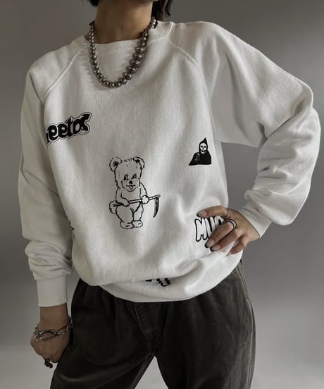 【Mashup Products】 Silk Screen Made in USA Hanes L/S Sweat top /  240217-022