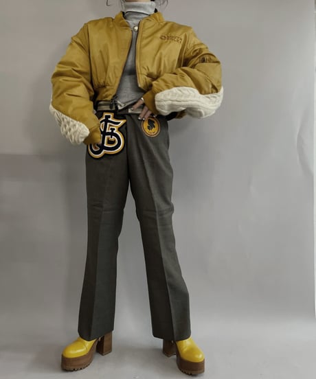 【RE;CIRCLE】 RE Short MA-1 Alan Docking Jacket Mustard Color / 221208-004