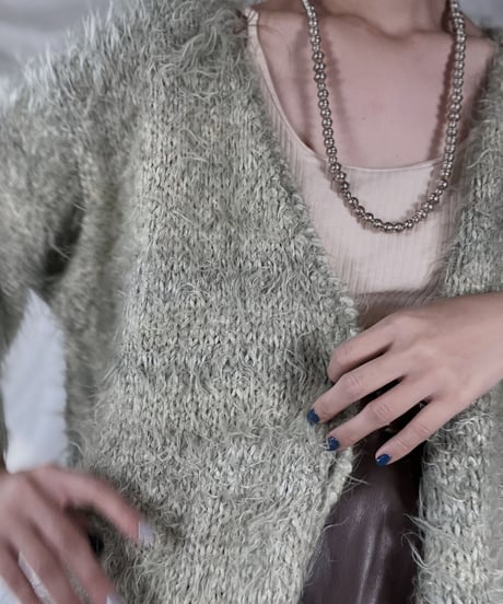 【USED】    Shaggy Knit Cardigan/211216-009