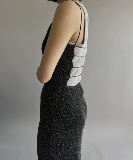 【USED】 Lame Camisole Long One-Piece/ 240224-038