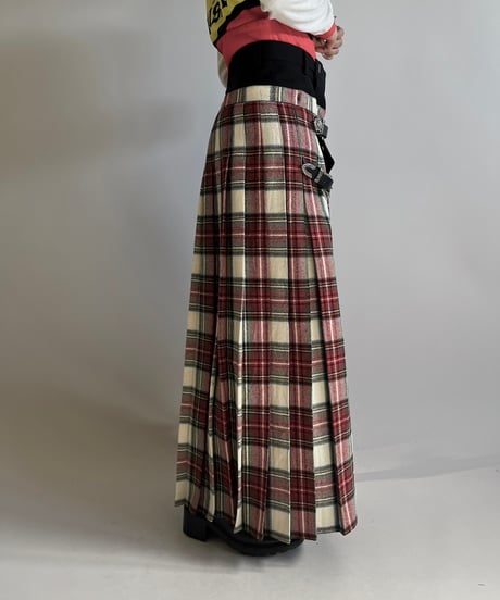 【RE;CIRCLE】 RE Kilt Skirt Long / 250206-008