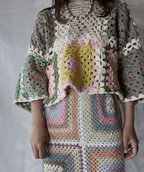 【RE;CIRCLE】 RE Granny Knit Top⑧/211014-021