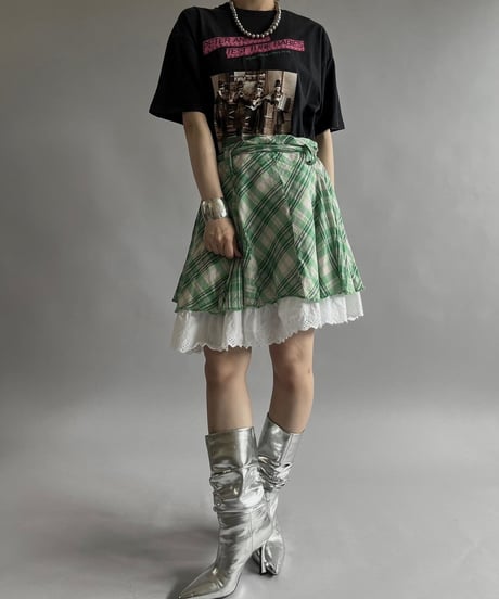 【USED 】Check Patterned Mini Skirt / 240713-012
