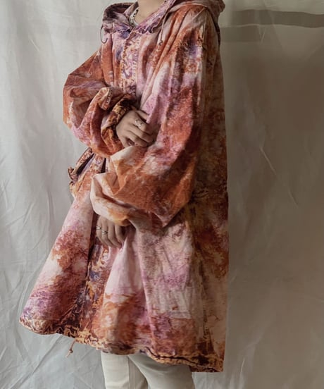 【USED】Tie Dye Dyeing USA Snow Parker①/210226-015