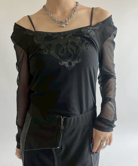 【USED】  Design L/S Sheer Top / 250517-030