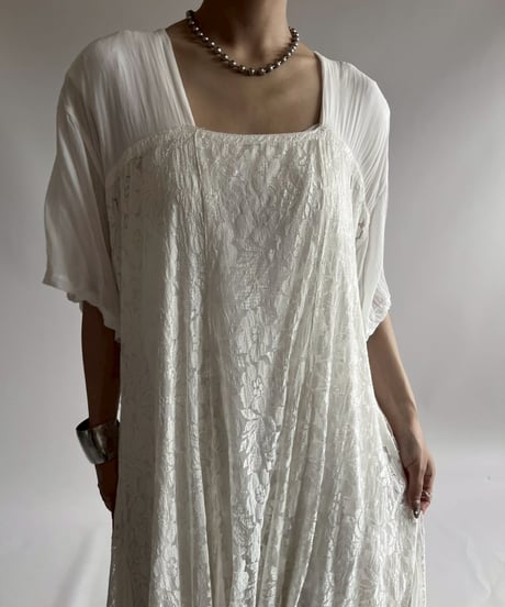 【USED】 Lace Pattern Sheer One-Piece / 250726-027