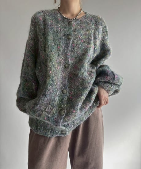 【USED】 Made in ITALY Mohair Knit Cardigan / 251129-030