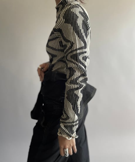 【USED】 Dead Stock The Korner Patterned Knit Top /241006-003