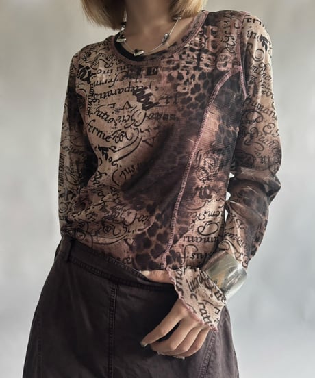 【USED】 Design Sheer top / 250906-005