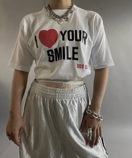 【USED】 Made in USA 90's I ♡ Your Smile T-Shirt /240718-016