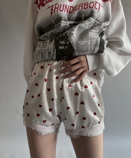 【USED】  Heart pattern shorts / 250927-012