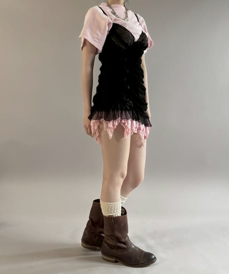 【USED】 Dot Pattern Frill Design Camisole Top/ 260307-031