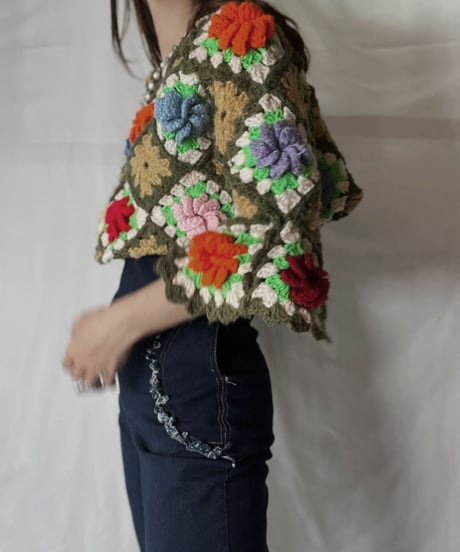 【RE;CIRCLE】 RE Granny Knit Top④/211014-004
