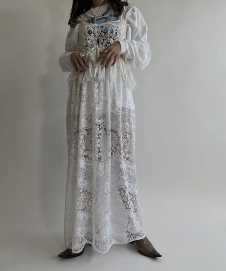 【RE;CIRCLE】 RE Crochet Lace Camisole One-piece / 220427-043