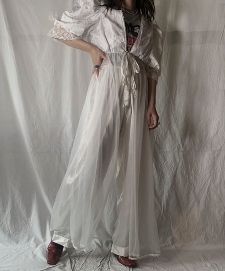 【USED】 Flower Patterned S/S Gown/210630-023