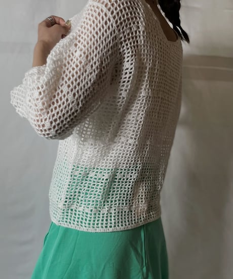 【USED】  Crochet L/S Top②/20210819-010
