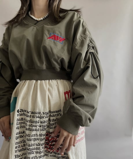 【RE;CIRCLE】 RE Nylon Drawcord Pullover Khaki / 230406-015