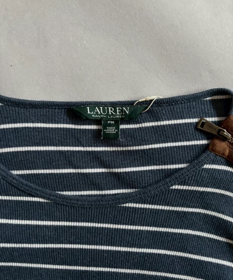 【USED】 Lauren Ralph Lauren Border Pattern L/S Top / 260221-005