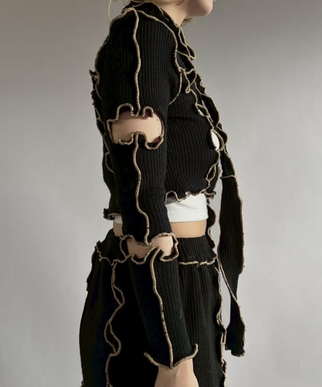 【RE;CIRCLE】 RE Mellow Mohair Knit Set up + Tie/ 251127-003