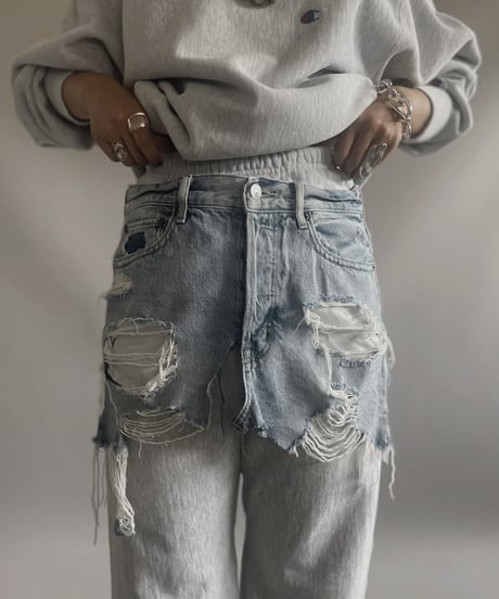 【USED 】CUT OFF Denim Skirt / 231014-005