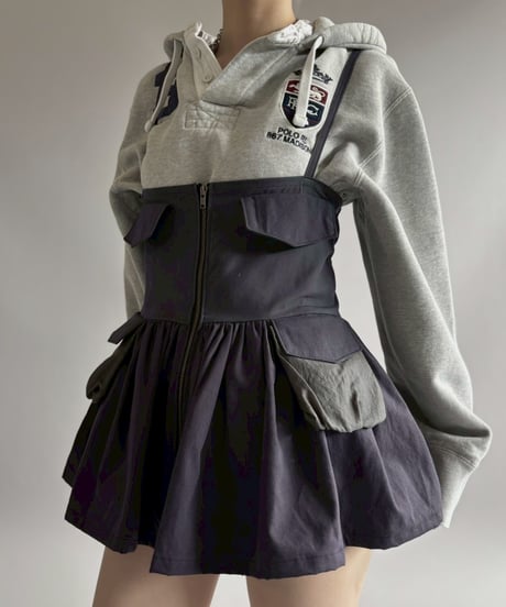 【RE;CIRCLE】 RE U.S Military Rebuild Mini One-Piece Dyed Navy / 260423-004