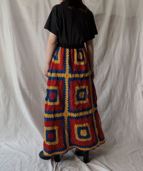 【RE;CIRCLE】 RE Granny Knit Long Skirt⑤/210421-017