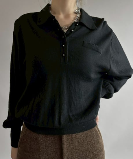 【USED】 Made in Japan Wool Knit Polo / 260328-020