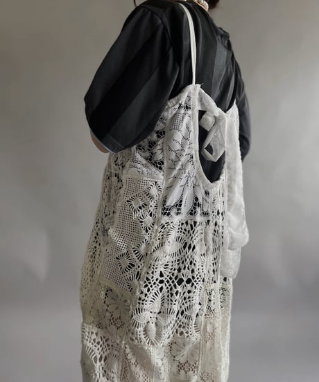 【RE;CIRCLE】 RE Crochet Patch Code Camisole One-Piece / 240509-003