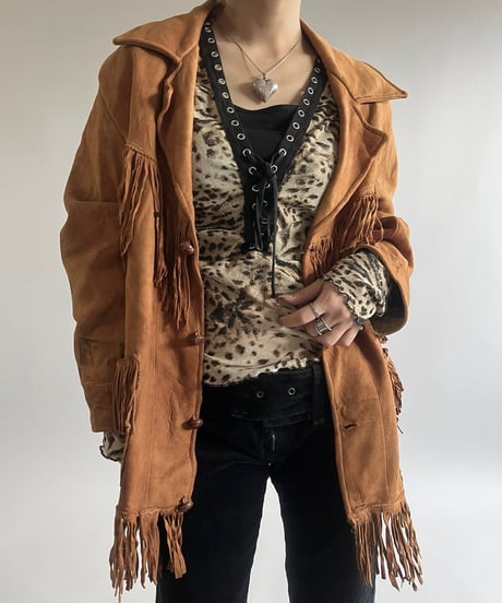 【USED】 Suede Fringe Jacket /250301-001