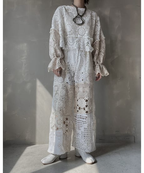 【RE;CIRCLE】 RE Crochet Patchwork Pants②/20220317-005