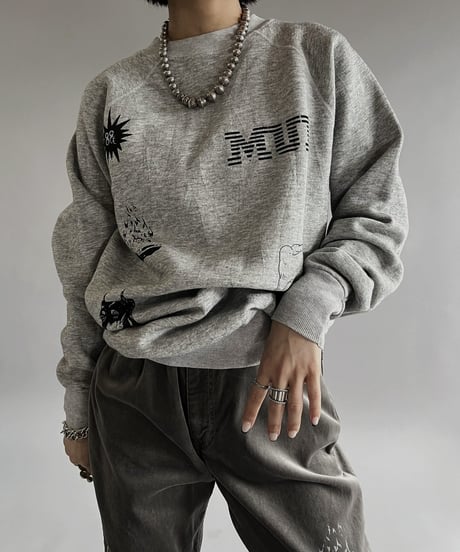 【Mashup Products】 Silk Screen Made in USA I.C.U L/S Sweat top /  240217-018