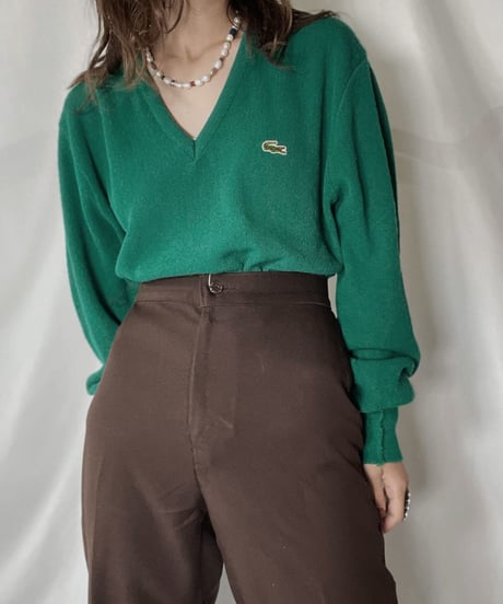 【USED】   LACOSTE Knit Top⑥/211126-012
