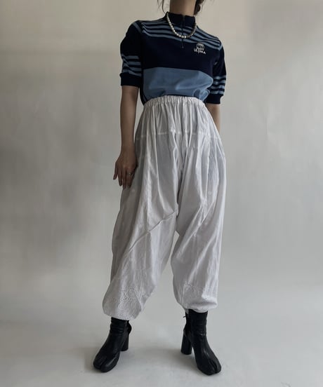 【USED】 White Cotton Pants / 220604-012